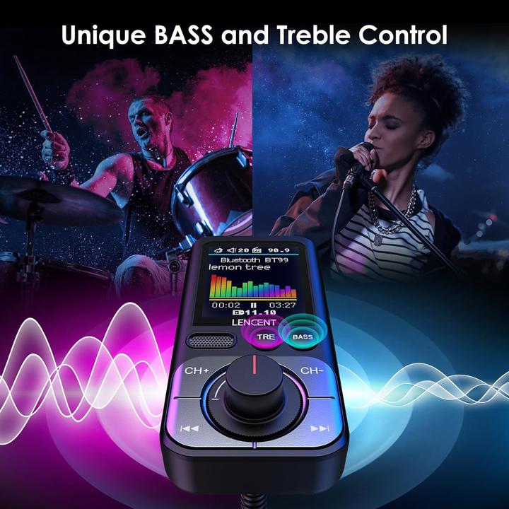 Produktbild Lencent FM-Transmitter mit Bluetooth