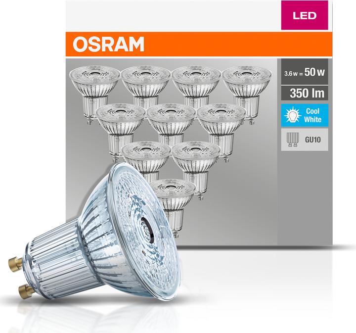 Actual product image Osram Base PAR16 (GU10, 4.30 W, 350 lm, 10 x, F)