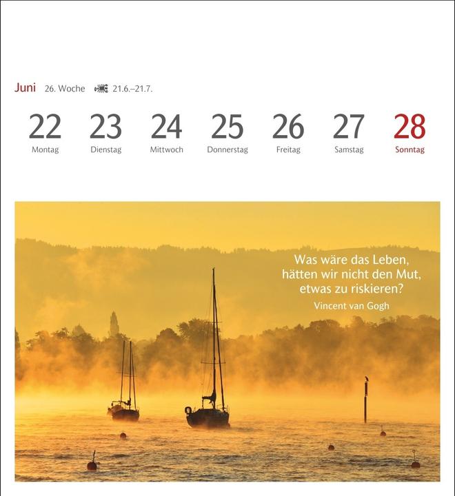 Produktbild Harenberg Momente des Glücks Postkartenkalender 2026 - Wochenkalender mit Zitaten, mit 53 Postkarte (Harter Einband, Deutsch)