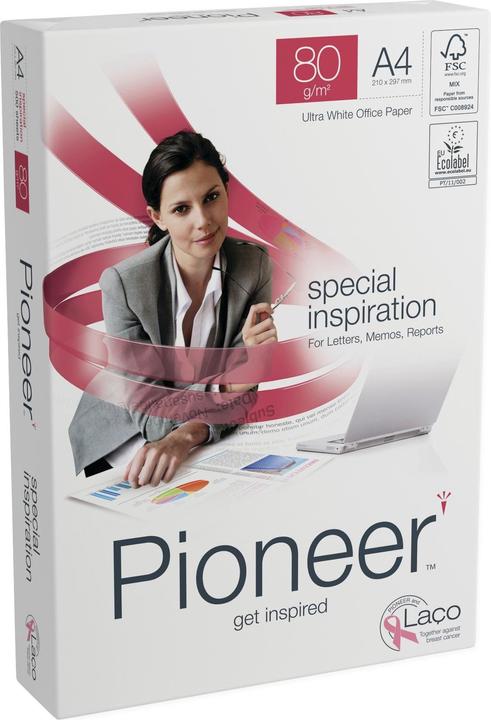 Actual product image Pioneer Copy paper Preprint A4, high white, 250 g/m²,200 sheets (250 g/m², 200 x, A4)