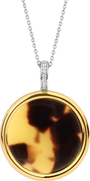 Ti Sento Milano Kette und Anhänger Schildpatt bicolor 6795TU (925er Silber, 43 cm)