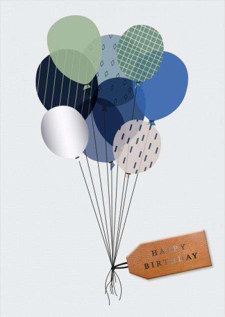 Produktbild Geburtstagskarte Happy Birthday mit Ballons (1 Stk.)