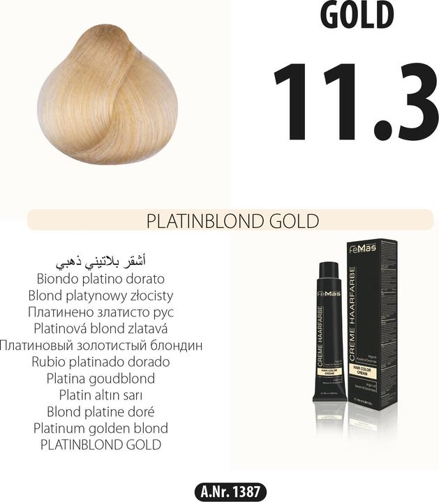 Produktbild FemMas (12.81) Haarfarbe Extra Platinblond Perl Asch 100ml (12.81 Extra Platinblond Perl Asch)