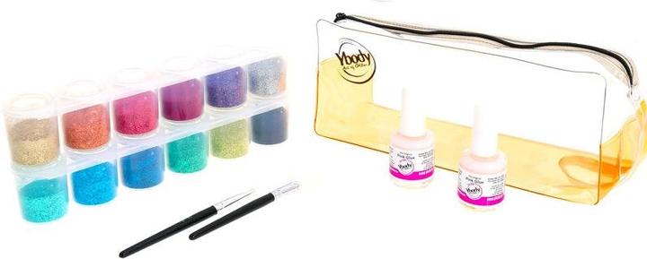 Actual product image Ybody Glitter Tattoo Free Hand Set