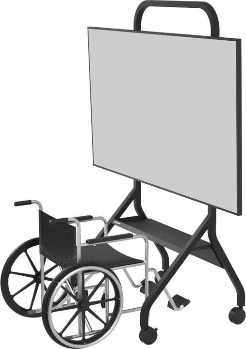 Actual product image Peerless AV trolley with shelf for displays up to 75inch up to 56kg up to VESA 800x400 colour black w (Universal, 75", 56 kg)