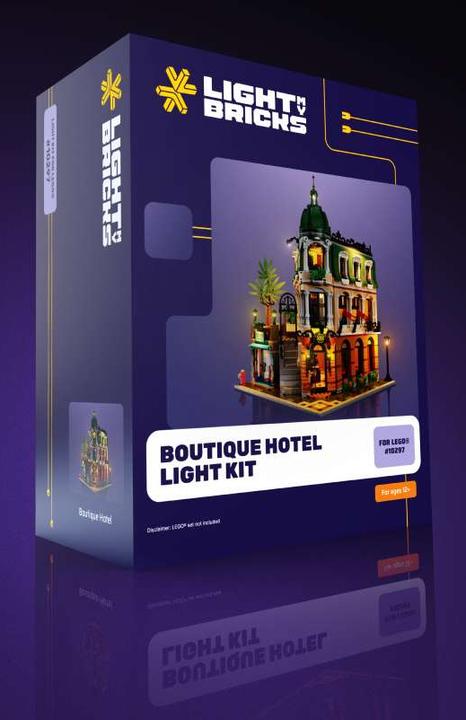 Actual product image Light my bricks LMB 2.0 LED light set for LEGO 10297 Boutique Hotel