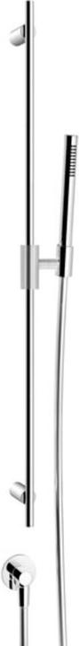 Produktbild Gessi Ingranaggio Magnetische Gleitschiene 800mm mit Wandanschlussbogen 1/2, Antikalk-Handbrause und