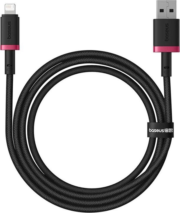 Actual product image Baseus Dura fast charging cable type A to IP 2.4A black red (1 m, USB 2.0)