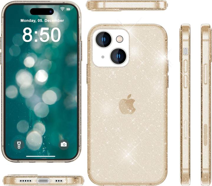 Immagine prodotto Nalia Copertura in silicone trasparente con glitter (Apple iPhone 15 Plus)