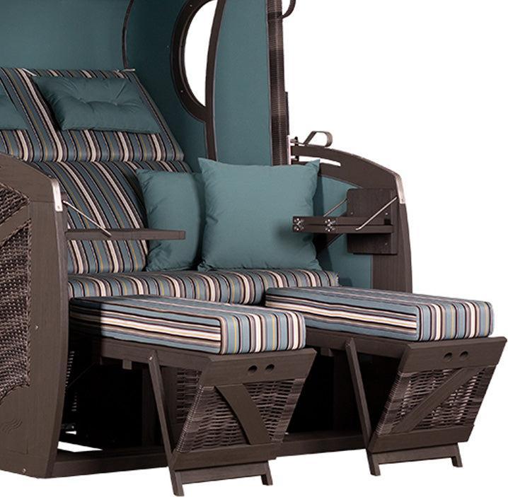 Produktbild DeVries Strandkorb Amrum XL Pinie - Sonderedition - PE stone grey Des. 444