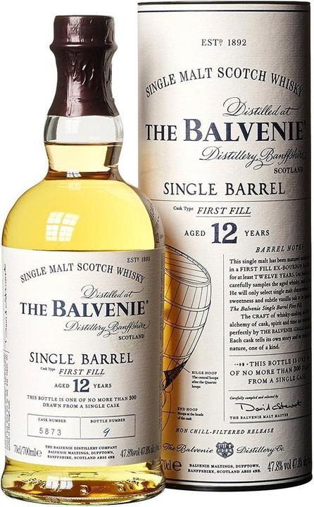 Produktbild Balvenie 12 Years Old Single Barrel First Fill Scotch Whisky mit Etui (Single Malt, Scotch Whisky, 1 x 70 cl)