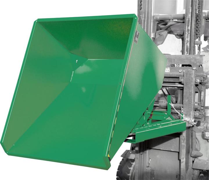 Produktbild eurokraft pro Mini-Kippbehälter für Späne, Volumen 0,225 m³, grün RAL 6011 (225 l)