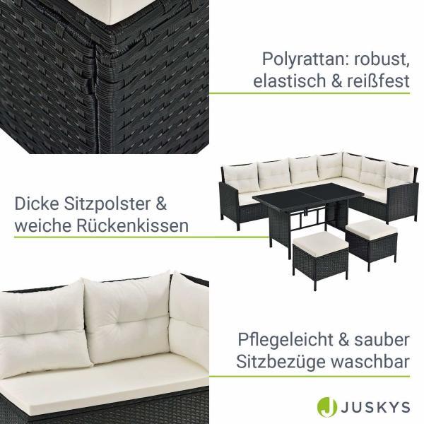 Produktbild Juskys Polyrattan Lounge Manacor mit Gartenmöbel