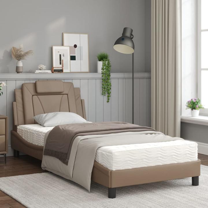 Produktbild VidaXL Bett mit Matratze 80 x 200 cm Kunstleder (80 x 200 cm)