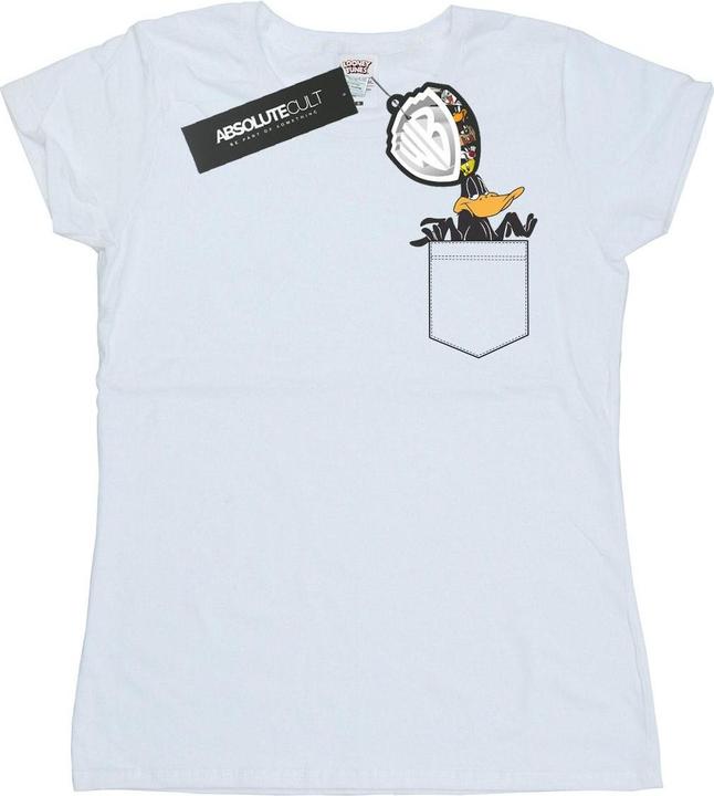 Looney Tunes Daffy Duck Faux Pocket TShirt (L)