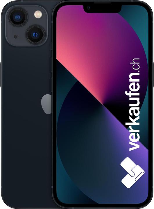 Produktbild verkaufen.ch iPhone 13 (128 GB, Midnight, 6.10", 12 Mpx, SIM + eSIM, A / Wie neu)