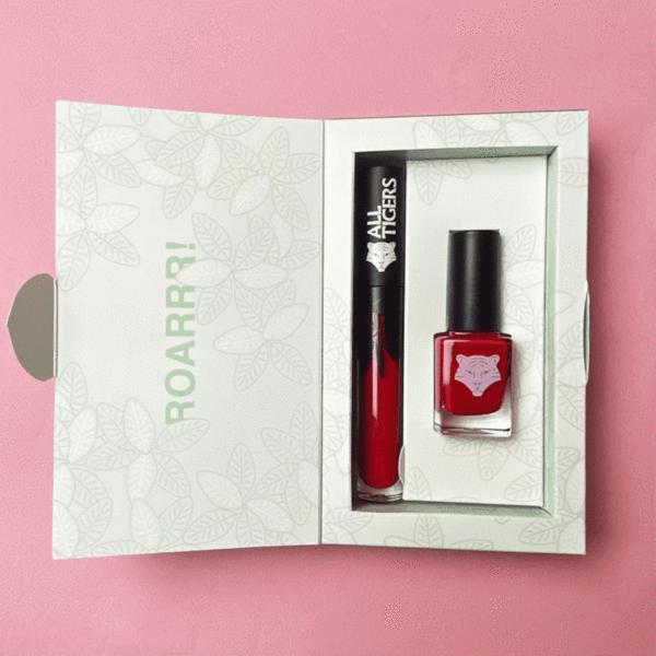 Produktbild All Tigers Gift Set - DUO RED LIPSTICK 888 + NAIL LACQUER 298 Wild in Red