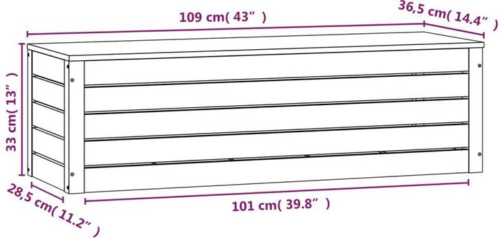 Immagine prodotto VidaXL Truhe Weiss 109x36,5x33 cm Massivholz Kiefer,Farbe