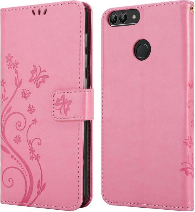 Image du produit Cadorabo Couverture du livre de fleurs (Huawei Enjoy 7S, Huawei P Smart (2018))
