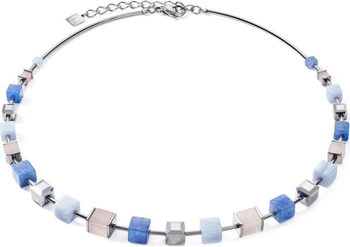 Actual product image Coeur de Lion GeoCube necklace (Stainless steel, 52 cm)