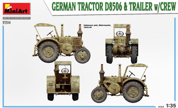Produktbild Mini art German Tractor D8506 with Trailer & Crew