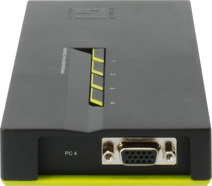 Image du produit LevelOne KVM-0422 : Commutateur KVM à câble 4 ports