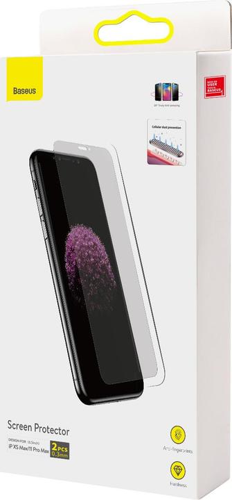Produktbild Baseus All-glass Porcelain Crystal Dust-proof Anti-peeping Film for iP11 (2 Stück, Apple iPhone 11 Pro Max, Apple iPhone XS Max)