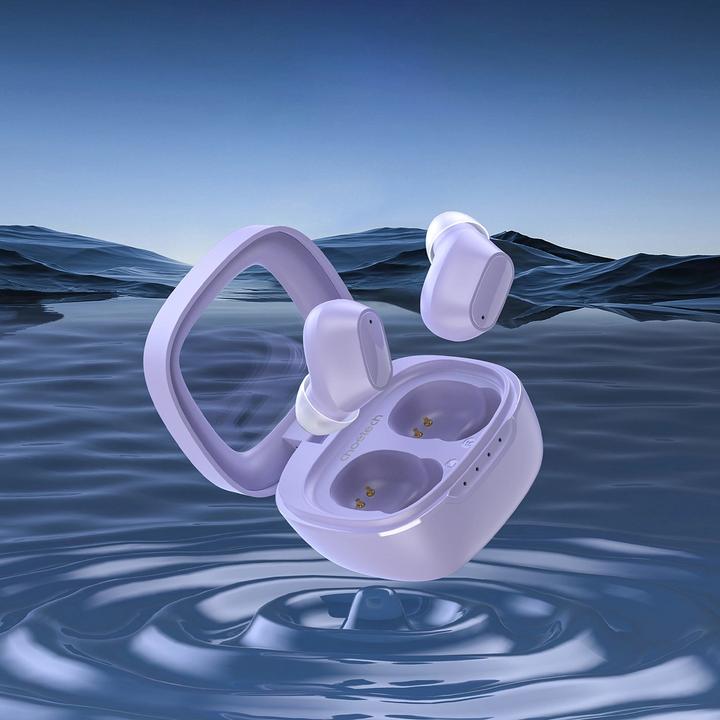 Actual product image Choetech MEMS wireless TWS Bluetooth 5.3 headphones - purple (8 h, Wireless)