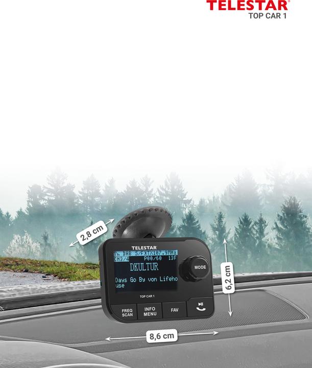 Actual product image Telestar Top Car 1 (Monopole antenna, UKW / MW / LW, DAB/ DAB+)