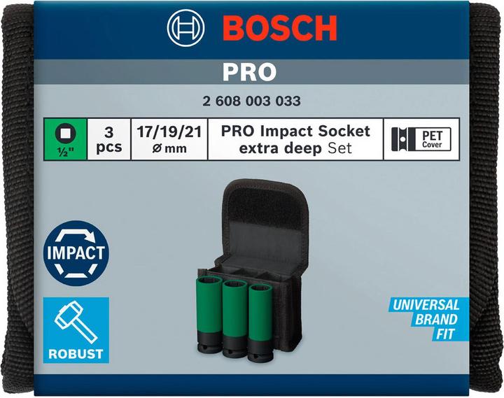 Actual product image Bosch Professional Zubehör PRO Impact (19 mm, 21 mm, 17 mm)