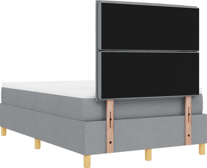 Produktbild VidaXL Boxspringbett Mit Matratze Stoff Hellgrau (120 x 200 cm)