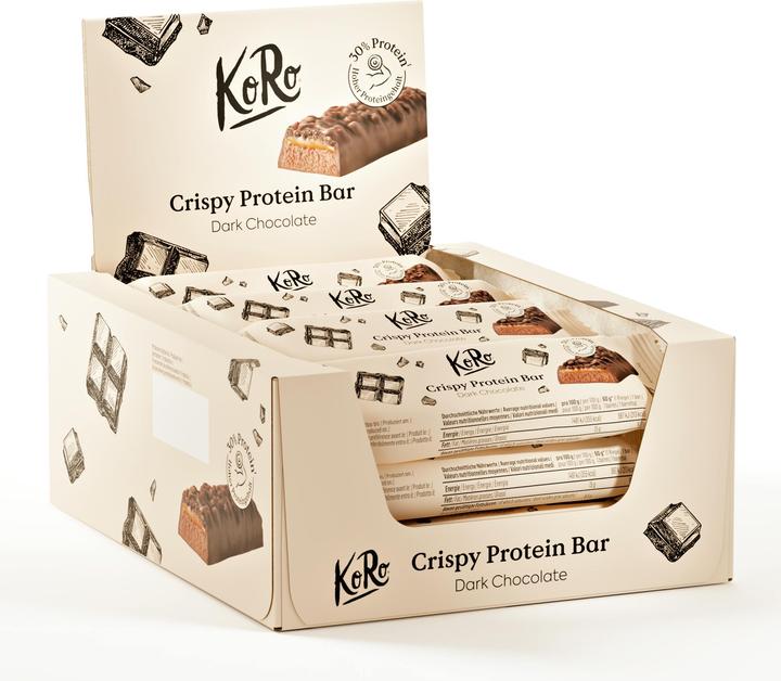 KoRo Crispy Protein Bar (Zartbitterschokolade, 12 Stk., 720 g)
