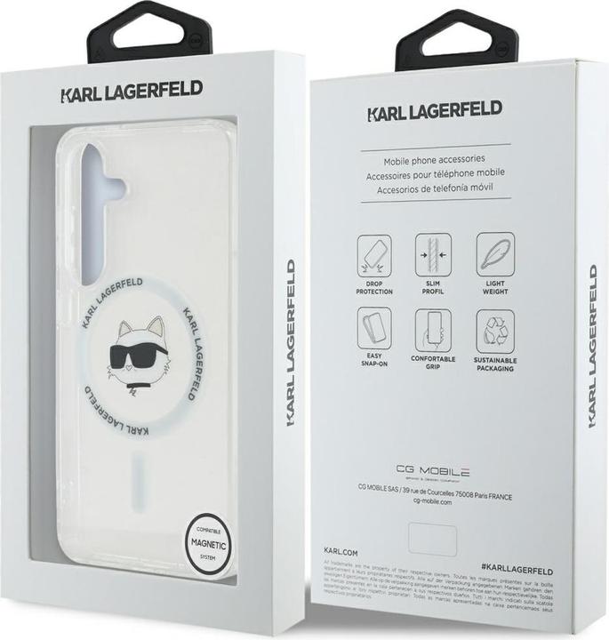 Immagine prodotto Karl Lagerfeld HC Magnetic IML Metal Choupette Head case for Samsung Galaxy S25 Plus white (Samsung Galaxy S25+)