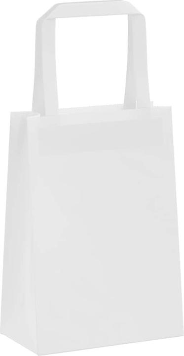 Produktbild VidaXL Kraftpapiertüten 50 Stk. mit Henkel Weiss 15x8x21 cm Papiertüte (Geschenktüte, 50 x)