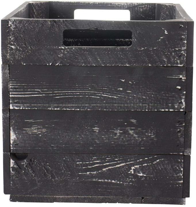 Actual product image Holz Zollhaus Storage Box Vintage Black 33 x 38 cm (32.5 x 32.5 x 37.5 cm, 39.61 l)