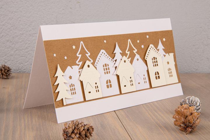 Produktbild Rayher Stanzschablone "Winterhäuser"