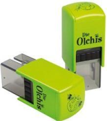 Produktbild Trodat Die Olchis Schmuddelpfoten Stempel mit Spiel für Kinder – Junge, Abdruck Grün, 171463