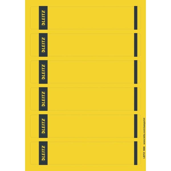Actual product image Leitz File spine label, 39 x 192 mm, short, narrow, yellow suitable for standard and hard cardboard