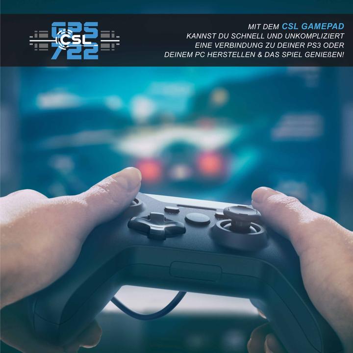 Actual product image CSL 2x gamepad set, gaming controller for PC, PS3, Playstation in Xbox design, high-quality analogue (PC)