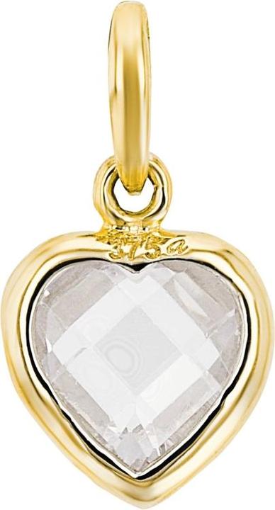 Image du produit Amor Pendentif pour femme, or 375, zirconium synth. | coeur (Or 375, 9 ct)