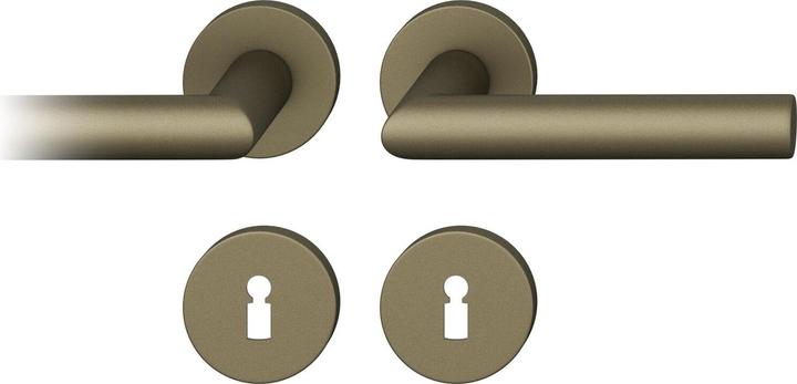 Actual product image FSB Lever handle set 121076 ASL, door handles + roses BB, aluminium medium bronze coloured (Door set)