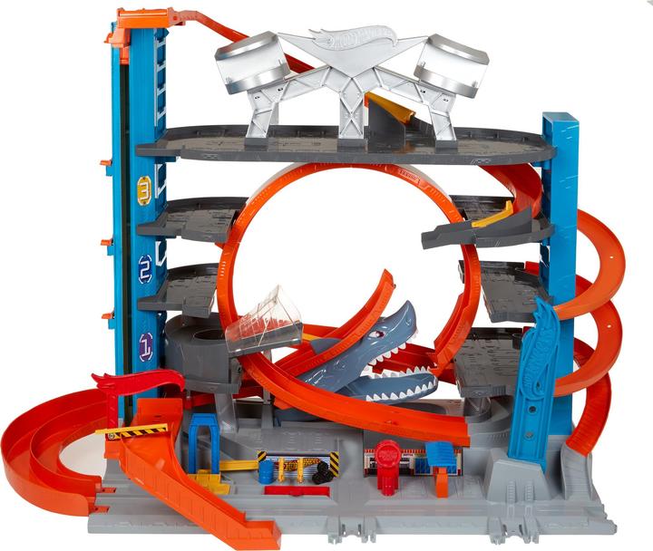 Actual product image Hot Wheels City Ultimate Garage with Shark Attack