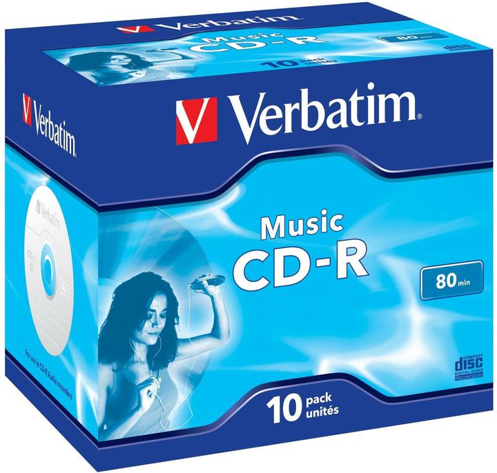 Actual product image Verbatim Audio CD-R, 700MB/80Min, 16x (10 x)