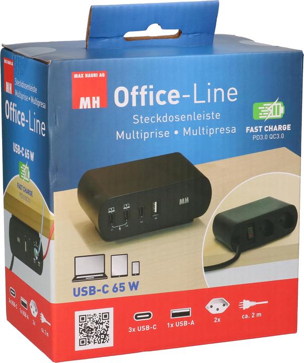 Produktbild Max Hauri Desktop Charger PD65W (6 x, USB-A, USB-C, Typ 13, 2 m)