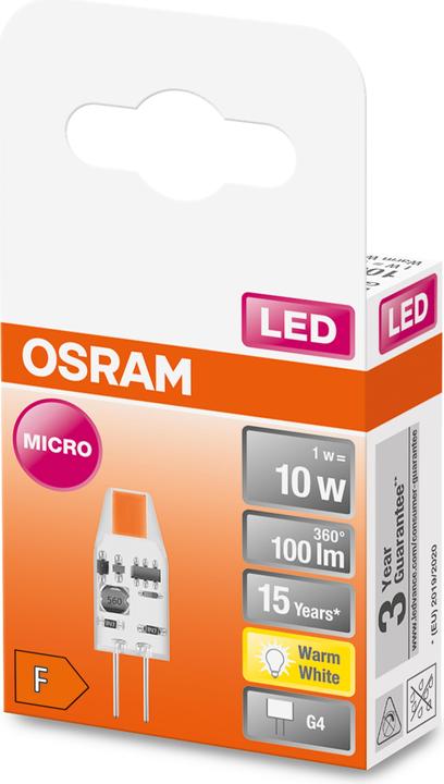Produktbild Osram Led Pin Micro (G4, 1 W, 100 lm, 1 x, F)