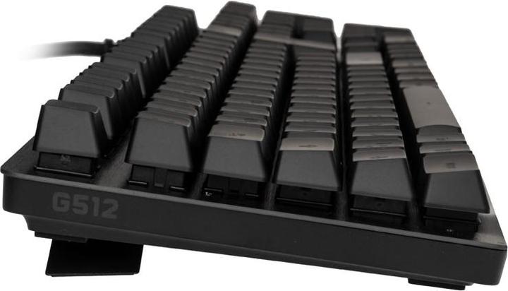 Actual product image Logitech G Mechanical gaming keyboard G512 with cable, USB 2.0, QWERTZ, carbon fibre, RGB (DE, Cable)