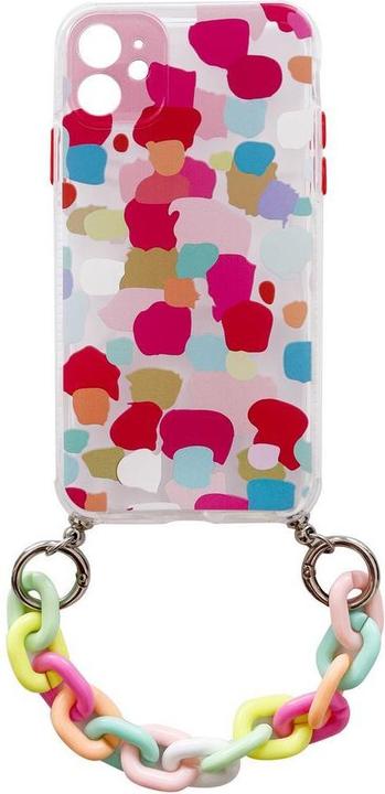Produktbild Hurtel Color Chain Case Gel elastische Hülle mit Kette und Anhänger für iPhone 12 mehrfarbig (Apple iPhone 12)