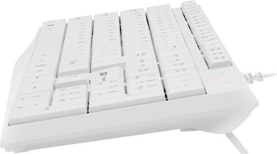Actual product image Genesis NATEC Keyboard Nautilus US slim white (Eng. Int., Cable)