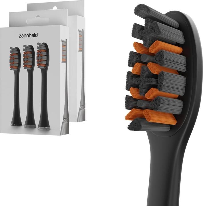 Produktbild Zahnheld Bürstenkopf Pro X-Clean 6x Schwarz (6 x)
