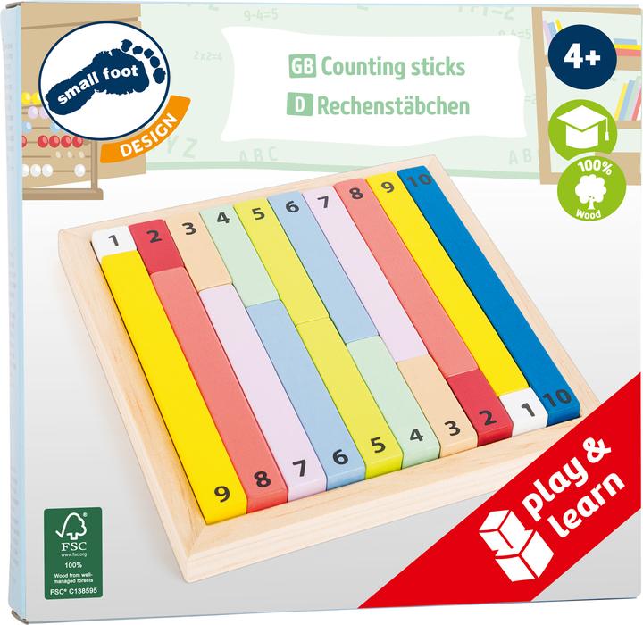 Actual product image small foot Educate slide rules (German, French, Italian, English, Swiss German)
